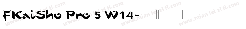 FKaiSho Pro 5 W14字体转换